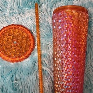 Rainbow orange tumbler cup